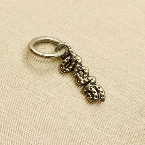 EUC Pandora 791428CZ Sterling Silver Signature of Love Dangle w/ Clear Zirconia - Picture 6 of 8